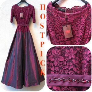 NWT Auc Etro silk/lace embellished long gown IT 40